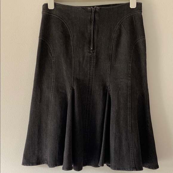 Vintage No Fuze Elegant Black Women's Denim Skirt Size 9/10 - Picture 6 of 7